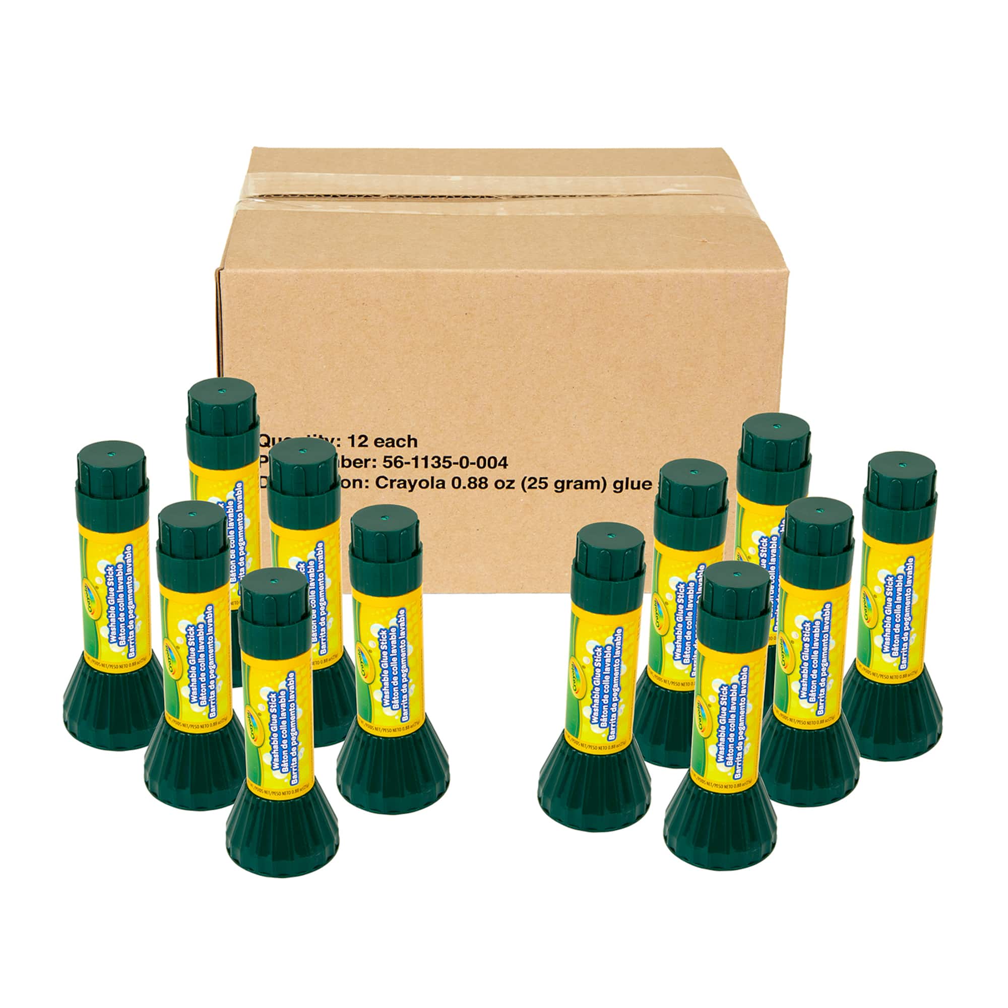 Crayola® 0.88oz. Washable Glue Sticks, 24ct.